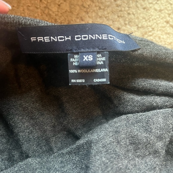 French Connection Grey Wool Sweater, Button and Tir Detailing - Picture 4 of 4